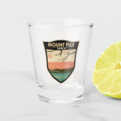 Mount Fuji Japan Vintag Schnapsglas (Vorderseite)