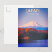 Mount Fuji Japan Vintage Travel Poster Postkarte (Vorne/Hinten)
