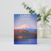 Mount Fuji Japan Vintage Travel Poster Postkarte (Stehend Vorderseite)
