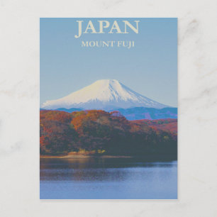 Mount Fuji Japan Vintage Travel Poster Postkarte