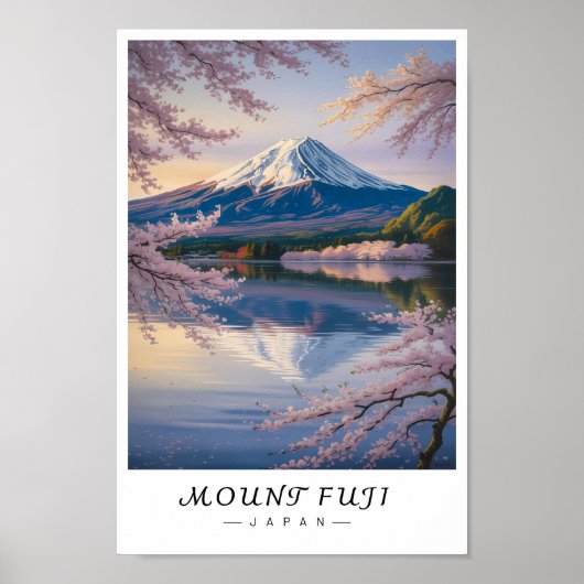 Mount Fuji Japan Wandkunst, ikonischer Vulkan  Poster (Vorne)