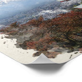 Mount Fuji Japan Wasserfarbe Kunst Poster (Ecke)