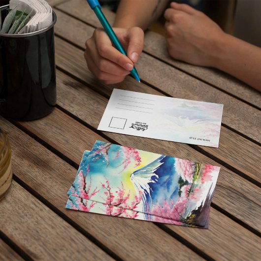 Mount Fuji Japan Wasserfarbenpostkarte Einladung