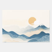 Mount Fuji Japanese Wave Ukiyo-e Art Geschenkpapier Set (Vorderseite 3)