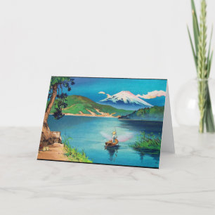 Mount Fuji Japanese Woodblock - Beautiful Karte