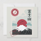 Mount Fuji Japanische Briefmarke Tokio Japan Karte (Vorderseite)