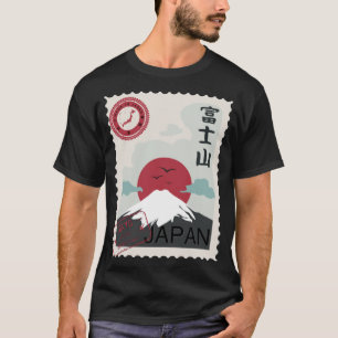 Mount Fuji Japanische Briefmarke Tokyo machte Japa T-Shirt