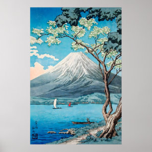 Mount Fuji Japanischer Holzschnittdruck Serene Asi Poster