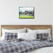 Mount Fuji Malerei von Alfred Fox Leinwanddruck (Insitu (Schlafzimmer))