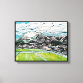 Mount Fuji Malerei von Alfred Fox Leinwanddruck (Vorderseite)