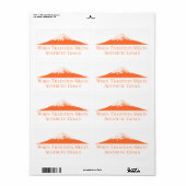Mount Fuji Minimalist Stickers – Burnt Orange (Vorne)