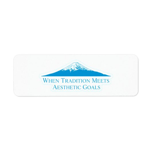 Mount Fuji Minimalist Stickers – Electric Blue (Vorne)