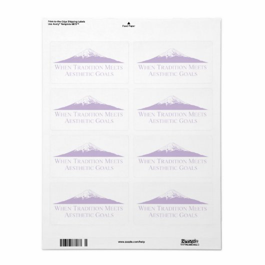 Mount Fuji Minimalist Stickers – Lavender (Vorne)