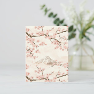 Mount Fuji mit Kirschblüten – Japanisch (3) Postkarte