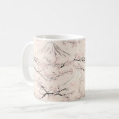 Mount Fuji mit Kirschblüten – Japanisch Kaffeetasse (Vorderseite Links)