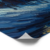 Mount Fuji Oil Painting Poster (Ecke)