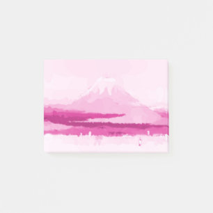 Mount Fuji pink post it, niedliche Wasserfarbe Post-it Klebezettel
