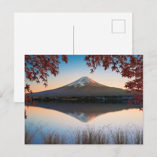 Mount Fuji Postkarte (Vorne/Hinten)