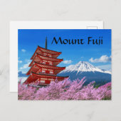 Mount Fuji Postkarte (Vorne/Hinten)