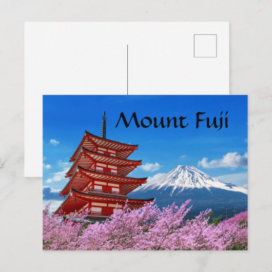 Mount Fuji Postkarte (Vorne/Hinten)