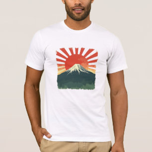 Mount Fuji Retro Japan T-Shirt   Vintag aufkommend