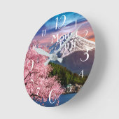 Mount Fuji Runde Wanduhr (Winkel)