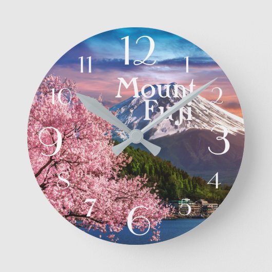 Mount Fuji Runde Wanduhr (Vorderseite)