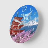 Mount Fuji Runde Wanduhr (Winkel)
