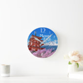 Mount Fuji Runde Wanduhr (Zuhause)