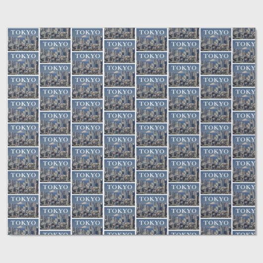 Mount Fuji | Shinjuku District Skyline Tokio Japan Geschenkpapier (Flach)