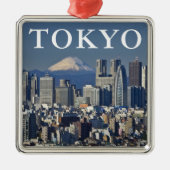 Mount Fuji | Shinjuku District Skyline Tokio Japan Ornament Aus Metall (Vorne)