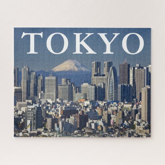 Mount Fuji | Shinjuku District Skyline Tokio Japan Puzzle (Horizontal)
