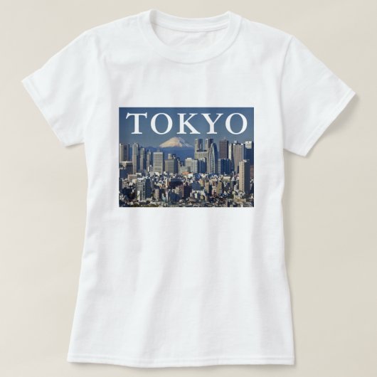 Mount Fuji | Shinjuku District Skyline Tokio Japan T-Shirt (Design vorne)