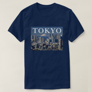 Mount Fuji Skyline des Bezirks Shinjuku Tokio Ja T-Shirt