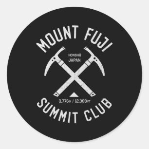 Mount Fuji Summit Club I Climbed Mt Fuji Japan Dis Runder Aufkleber