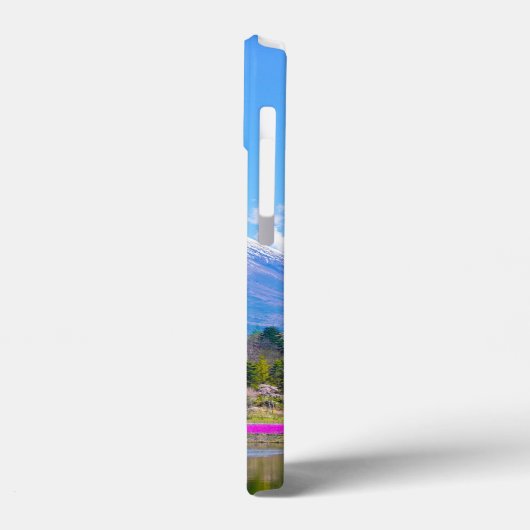 Mount Fuji Trees und Blume Case-Mate iPhone Hülle (Rückseite / Links)