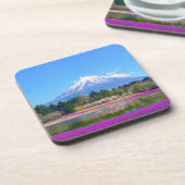Mount Fuji Trees und Blume Getränkeuntersetzer (Linke Seite)