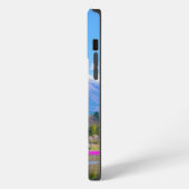 Mount Fuji Trees und Blume iPhone Hülle (Linke Seite)