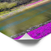 Mount Fuji Trees und Blume Poster (Ecke)