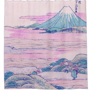 Mount Fuji Ukiyo-e Japanische Vintage Kunst Duschvorhang