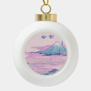 Mount Fuji Ukiyo-e Japanische Vintage Kunst Keramik Kugel-Ornament