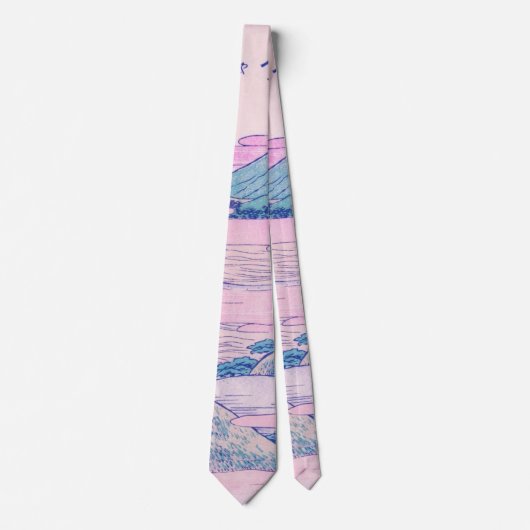 Mount Fuji Ukiyo-e Japanische Vintage Kunst Krawatte (Vorderseite)