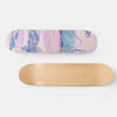 Mount Fuji Ukiyo-e Japanische Vintage Kunst Skateboard (Horizontal)