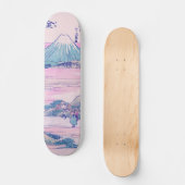Mount Fuji Ukiyo-e Japanische Vintage Kunst Skateboard (Vorderseite)