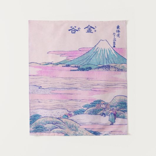 Mount Fuji Ukiyo-e Japanische Vintage Kunst Wandteppich (Vorderseite)