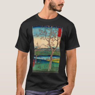 Mount Fuji und Prunus-Blüten Japanische Kirschblüt T-Shirt
