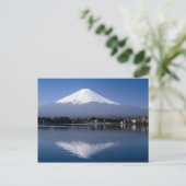 Mount Fuji und Reflexion im Kawaguchi-See, Japan Postkarte (Stehend Vorderseite)