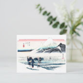 Mount Fuji und Rice Fields Ukiyo-e von Hiroshige Postkarte (Stehend Vorderseite)
