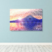 Mount Fuji VI Sunburst Blue von Rofey Leinwanddruck (Insitu (Holzboden))