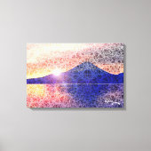 Mount Fuji VI Sunburst Blue von Rofey Leinwanddruck (Vorderseite)